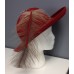 GEO W BOLLMAN AND CO INC Vintage Red Felted Wool Feather Witner Dress Hat B4481  eb-91884715